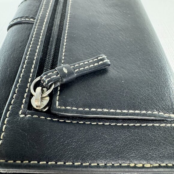 Coach Soho Buckle Black Leather Trifold Wallet - Picture 7 of 15